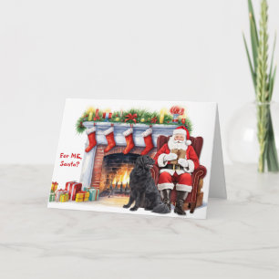 Kerstcadeau van de Sint Newfoundlander Kerstmis Feestdagen Kaart