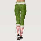 kerstcadeau van Elf Costume Green Holiday Fun Leggings (Achterkant)