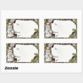 Kerstcadeau van en naar etiketten (Vel)