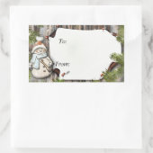 Kerstcadeau van en naar etiketten (Tas)