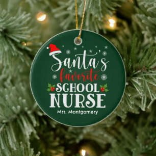 Kerstcadeau van Kerstman voor favoriete schoolverp Keramisch Ornament