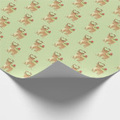 Kerstcadeau van liefde voor rendieren cadeaupapier (Hoek)