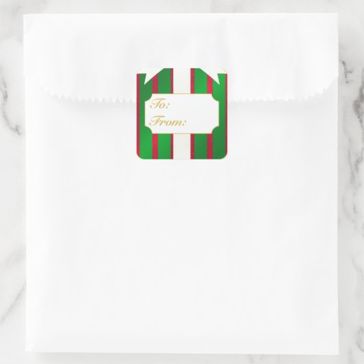 Kerstcadeau van/naar label (Tas)