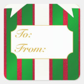 Kerstcadeau van/naar label (Voorkant)