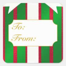 Kerstcadeau van/naar label