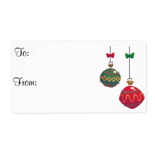 Kerstcadeau van/naar Labels (Voorkant)