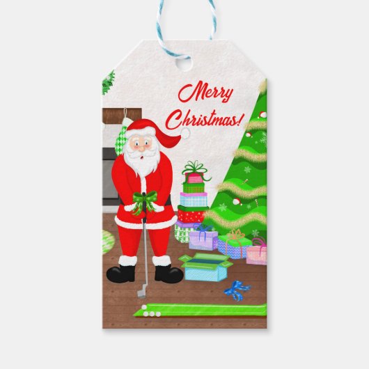 Kerstcadeau van tevoren - Een Hole-in-One Kerst Cadeaulabel (Voorkant)