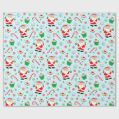 Kerstcadeau vissen cadeaupapier (Vlak)