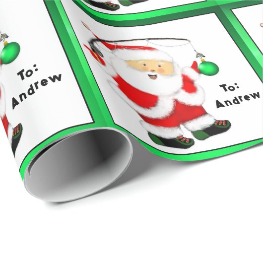 Kerstcadeau vissen cadeaupapier (Rol Hoek)