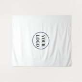 Kerstcadeau VOEG UW LOGO TOE Gelukkig Kerstmis Wandkleed (Voorkant (horizontaal))