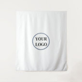 Kerstcadeau VOEG UW LOGO TOE Gelukkig Kerstmis Wandkleed (Voorkant)