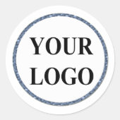 Kerstcadeau, voeg uw logo toe, vrolijk kerstfeest ronde sticker (Voorkant)