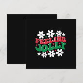 Kerstcadeau voelt zich vrolijk kaart (Voorkant / Achterkant)
