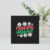 Kerstcadeau voelt zich vrolijk kaart (Staand voorkant)