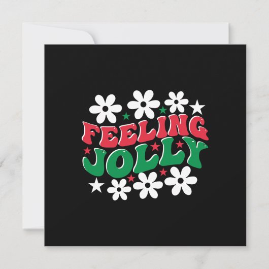 Kerstcadeau voelt zich vrolijk kaart (Voorkant)
