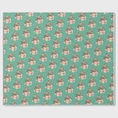 Kerstcadeau Vogel Cadeaupapier (Vlak)