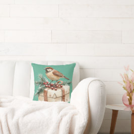 Kerstcadeau Vogel Kussen