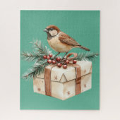 Kerstcadeau Vogel Legpuzzel (Verticaal)