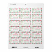 kerstcadeau  voor Air Mail Verzendlabel Etiket (Full Sheet)