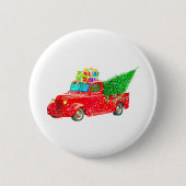kerstcadeau voor auto's ronde button 5,7 cm (Voorkant)