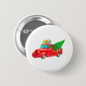 kerstcadeau voor auto's ronde button 5,7 cm (Voorkant /achterkant)