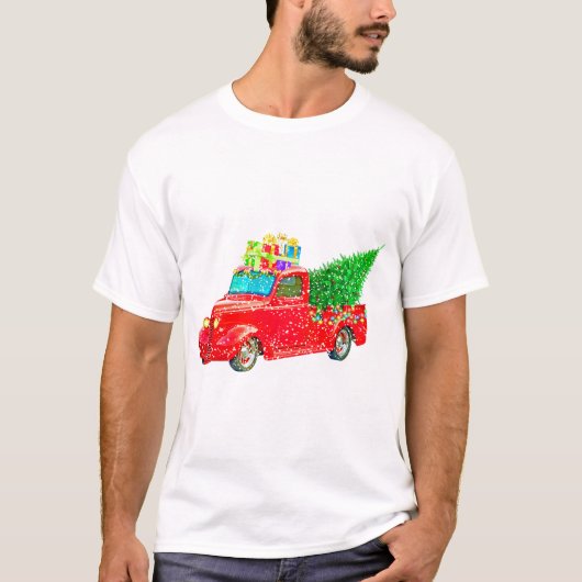 kerstcadeau voor auto's t-shirt (Voorkant)