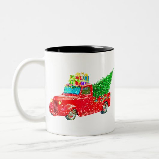 kerstcadeau voor auto's tweekleurige koffiemok (Links)