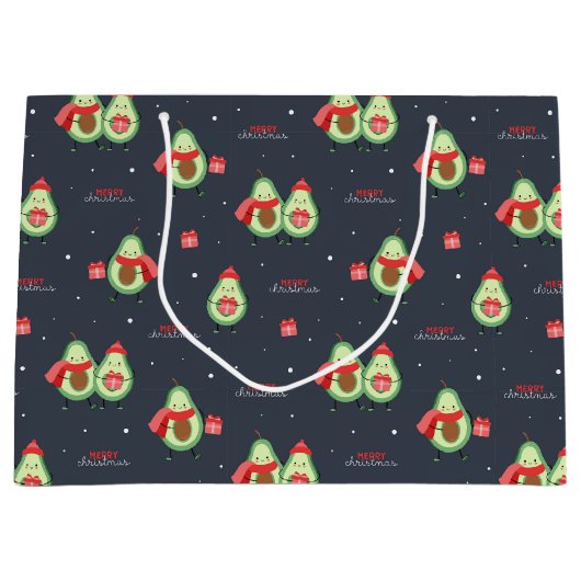 kerstcadeau voor Avocados Groot Cadeauzakje (Voorkant)