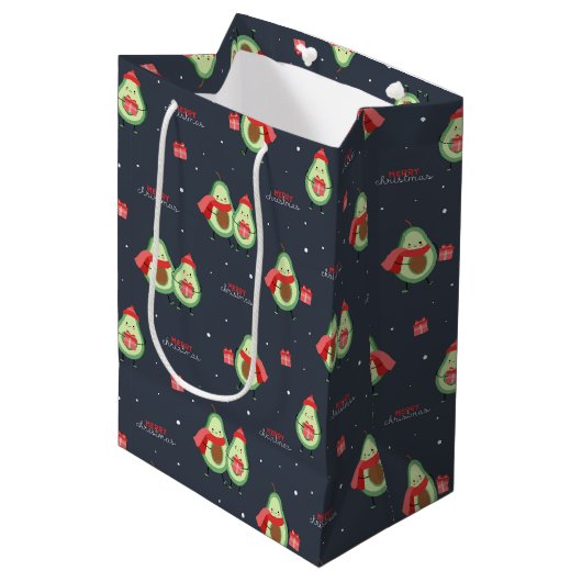 kerstcadeau voor Avocados Medium Cadeauzakje (Voorkant Gekanteld)