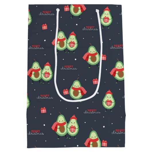 kerstcadeau voor Avocados Medium Cadeauzakje (Achterkant)