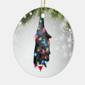 kerstcadeau voor baby's met hoge latten, volwassen keramisch ornament (Links)