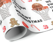 kerstcadeau voor Basketball Cadeaupapier (Rol Hoek)