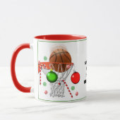kerstcadeau voor Basketball Mok (Links)