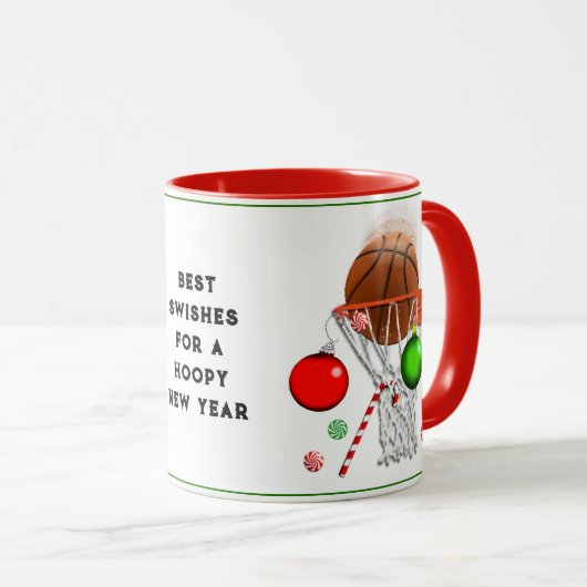 kerstcadeau voor Basketball Mok (Voorkant rechts)