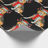 kerstcadeau voor beagle hond cadeaupapier (Hoek)