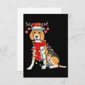 kerstcadeau voor beagle hond RSVP kaartje (Voorkant / Achterkant)