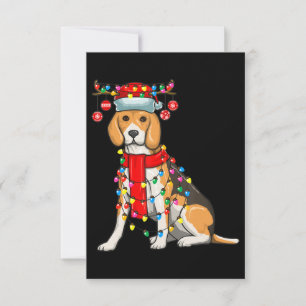 kerstcadeau voor beagle hond RSVP kaartje