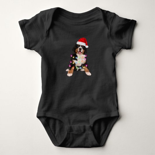 kerstcadeau voor bernese puppy ' s romper (Voorkant)