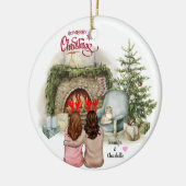 Kerstcadeau voor Besties Keramisch Ornament (Links)