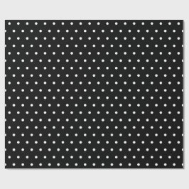 kerstcadeau voor Black & White Small Polka Dot Par Cadeaupapier