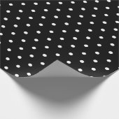 kerstcadeau voor Black & White Small Polka Dot Par Cadeaupapier (Hoek)