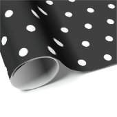 kerstcadeau voor Black & White Small Polka Dot Par Cadeaupapier (Rol Hoek)