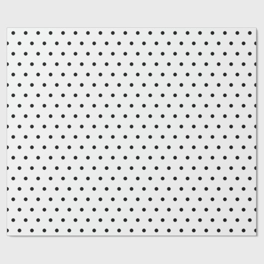 kerstcadeau voor Black & White Small Polka Dot Par Cadeaupapier (Vlak)