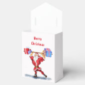 kerstcadeau voor box Bodybuilder Santa Fun Bedankdoosjes (Geopend)