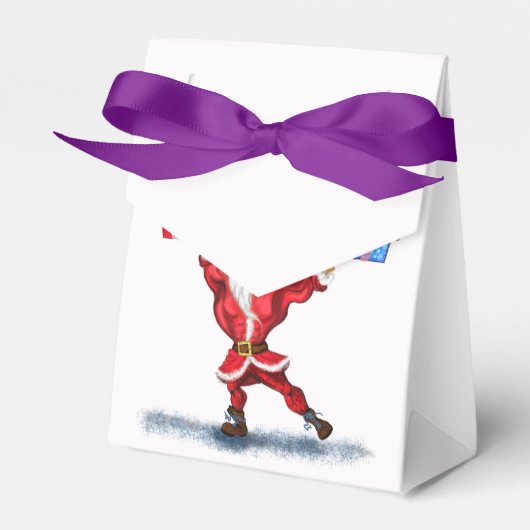 kerstcadeau voor box Bodybuilder Santa Fun Bedankdoosjes (Voorkant Zijde)