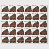 Kerstcadeau voor brandweerman cadeaupapier (Vlak)