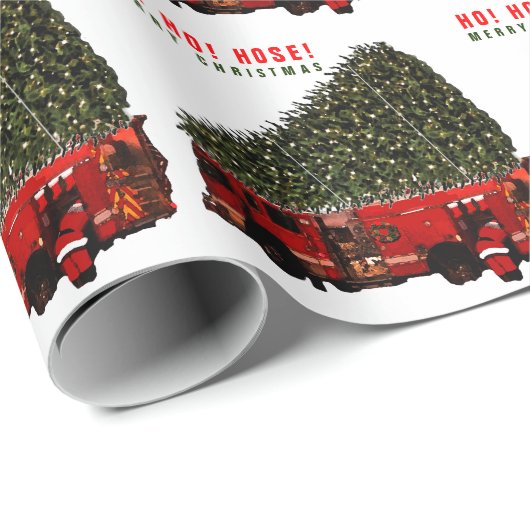 Kerstcadeau voor brandweerman cadeaupapier (Rol Hoek)