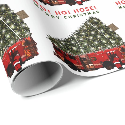 Kerstcadeau voor brandweerman cadeaupapier (Rol Hoek)