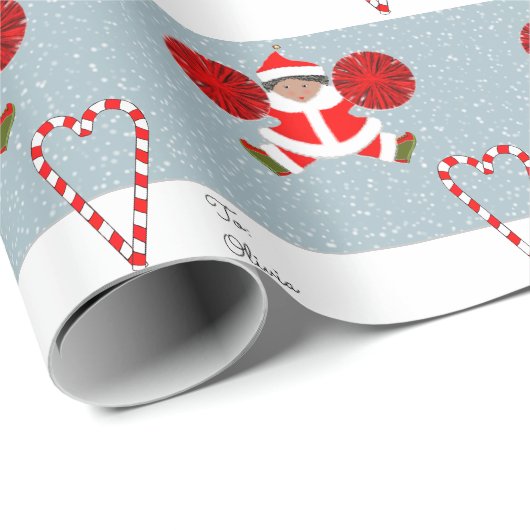 Kerstcadeau voor cheerleader cadeaupapier (Rol Hoek)