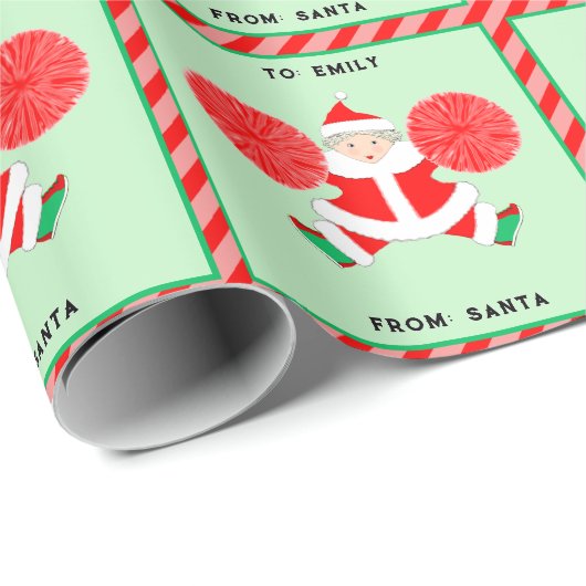 Kerstcadeau voor cheerleader cadeaupapier (Rol Hoek)